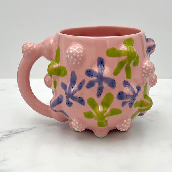 #50 15oz Pink Flower Mug
