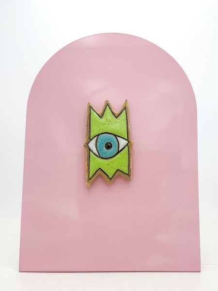 Lime and Blue Eyeball Magnet