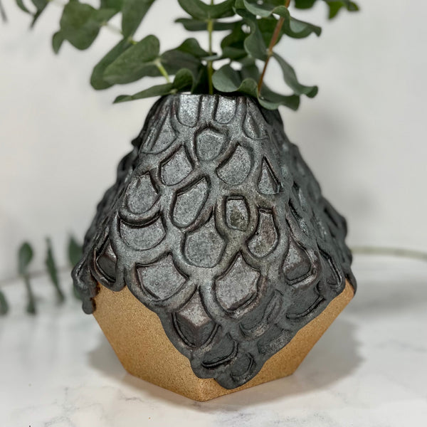 Metallic Scale Vase