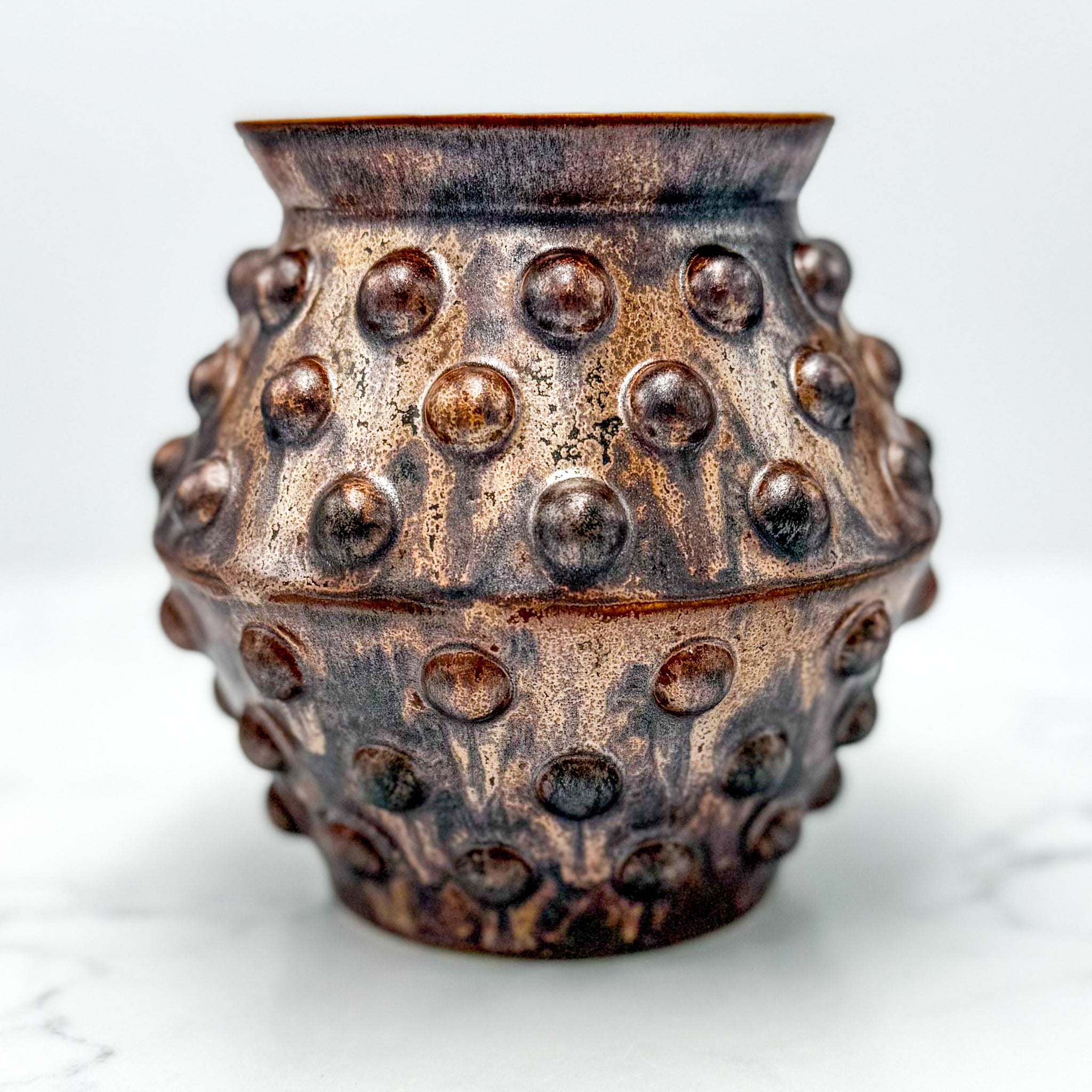 Small Copper Bubble Vase
