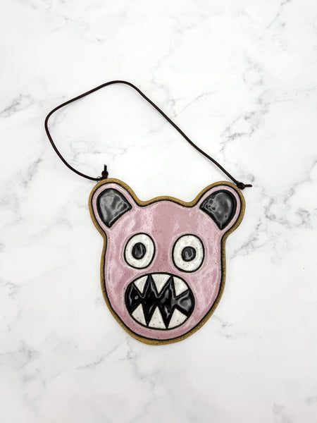 Pink Hungry Bear Wall Art