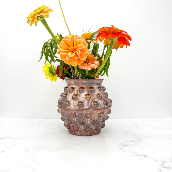 Small Copper Bubble Vase