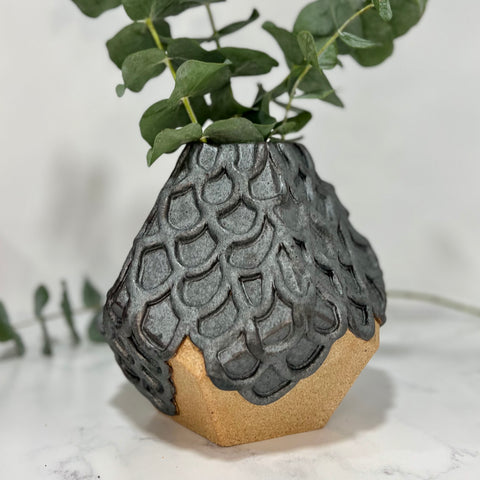 Metallic Scale Vase