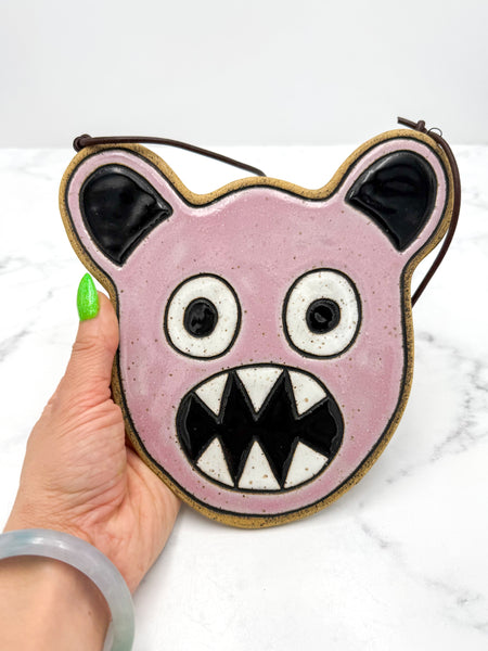 Pink Hungry Bear Wall Art