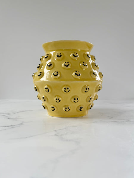 Yellow Smiley Vase