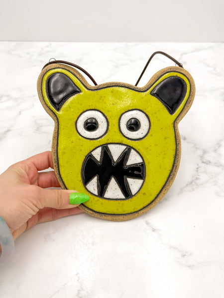 Lime Hungry Bear Wall Art