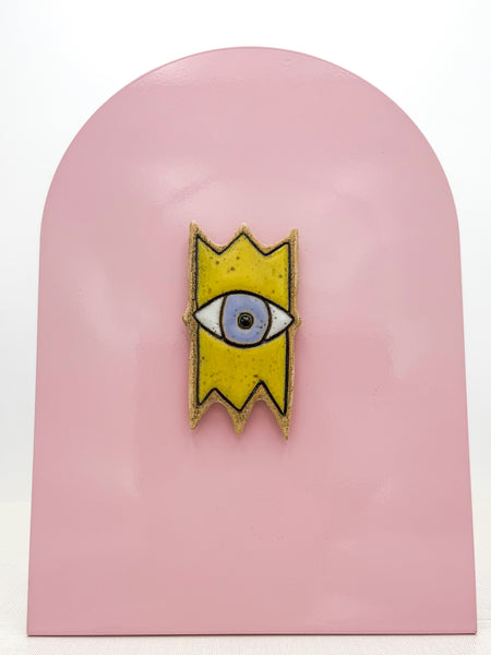 Yellow and Lilac Eyeball Magnet