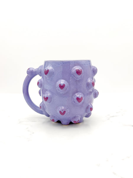18oz Purple on Purple Heart Mug