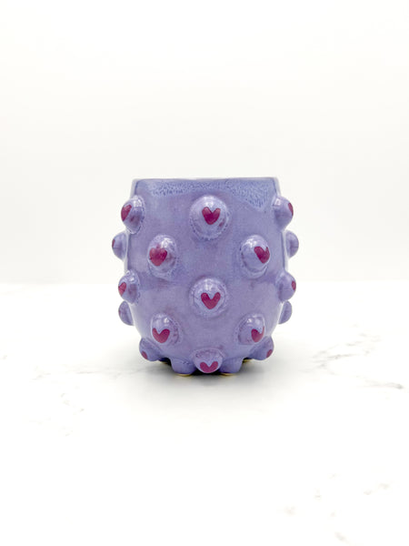 18oz Purple on Purple Heart Mug