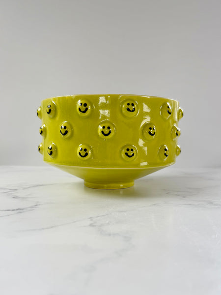 Lime Green Smiley Bowl