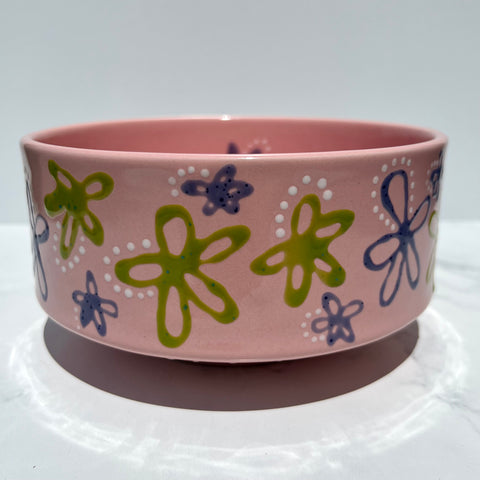 Purple and Green Flower Bowl