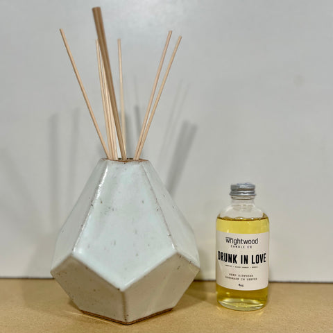 White Vase + Drunk In Love Oil Diffuser